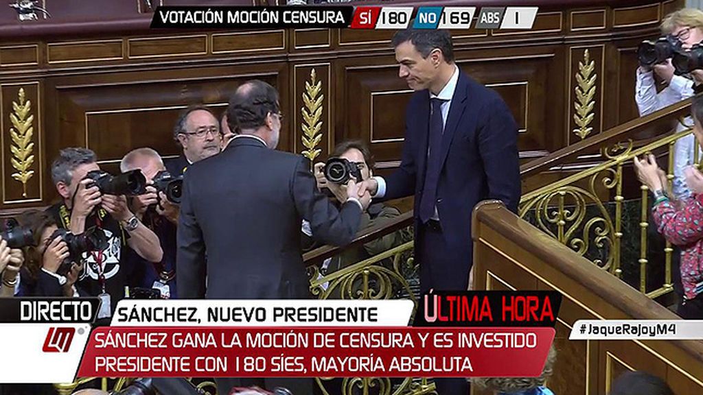 Aprobada la moción de censura contra Mariano Rajoy