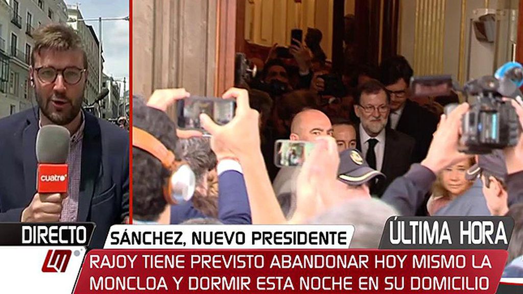 Rajoy tiene previsto abandonar hoy mismo la Moncloa y dormir en su domicilio