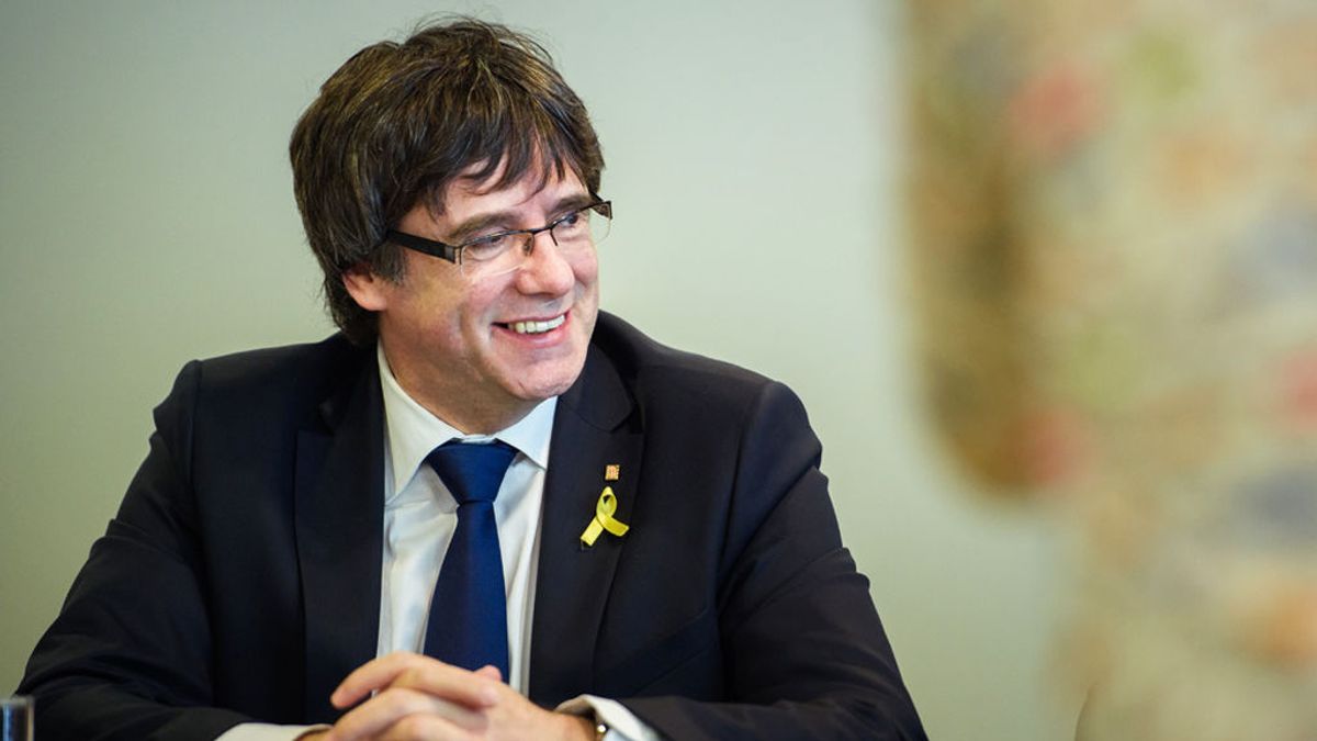 El expresidente de la Generalitat Carles Puigdemont, en una de sus últimas intervenciones públicas en Berlín.