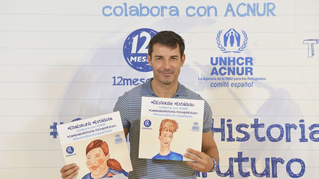 Jesús Vázquez en la campaña de ACNUR