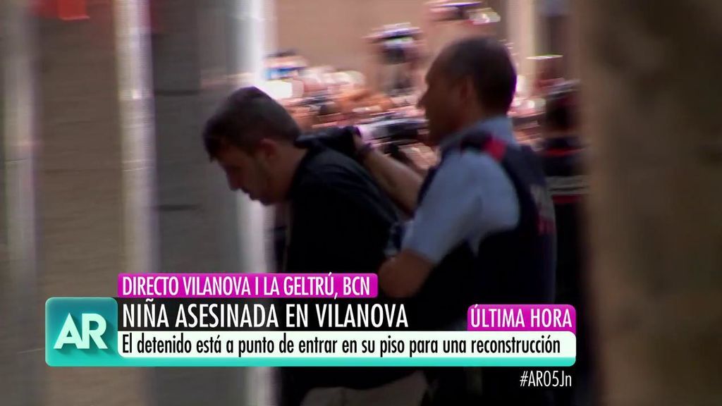 Tensión en la llegada del presunto asesino de Laia al registro del piso de Vilanova