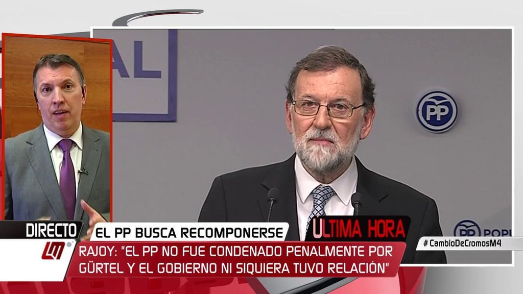 J. Bosch, de las palabras de Rajoy sobre la sentencia de Gürtel: "Lo mismo con el código penal actual hubieran implicado una condena penal"