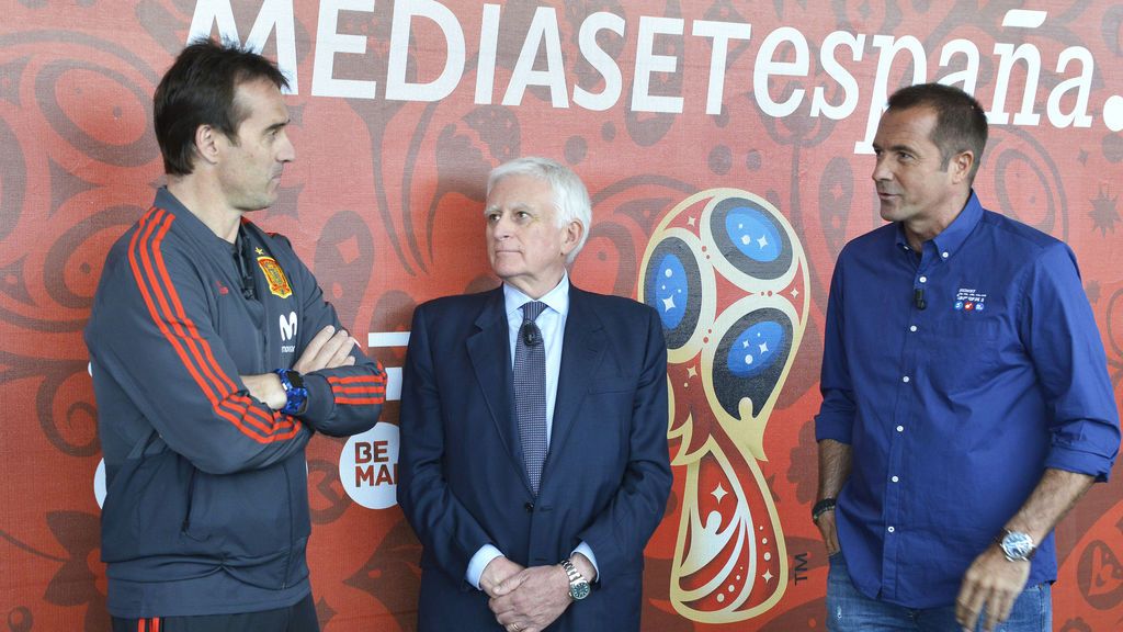 Julen Lopetegui y Paolo Vasile