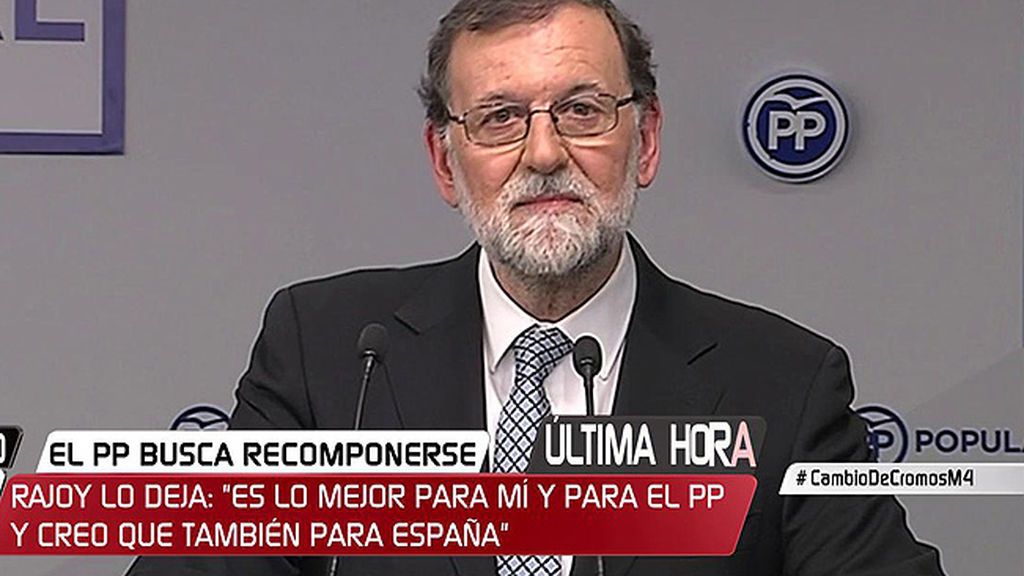 Rajoy lo deja: "El PP tiene que seguir avanzando y construyendo su historia de servicio bajo el liderazgo de otra persona"