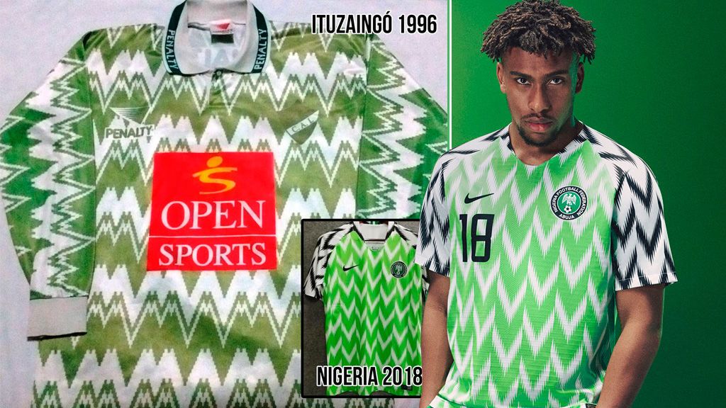 El Ituzaingo argentino reivindica el 'hype' 🔥 de la nueva camiseta de Nigeria: en 1996 ya vestían una igual