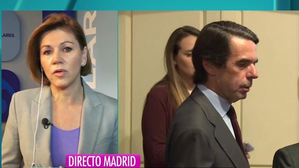 Cospedal, sobre Aznar: "No opino de los que no están comprometidos con el partido"