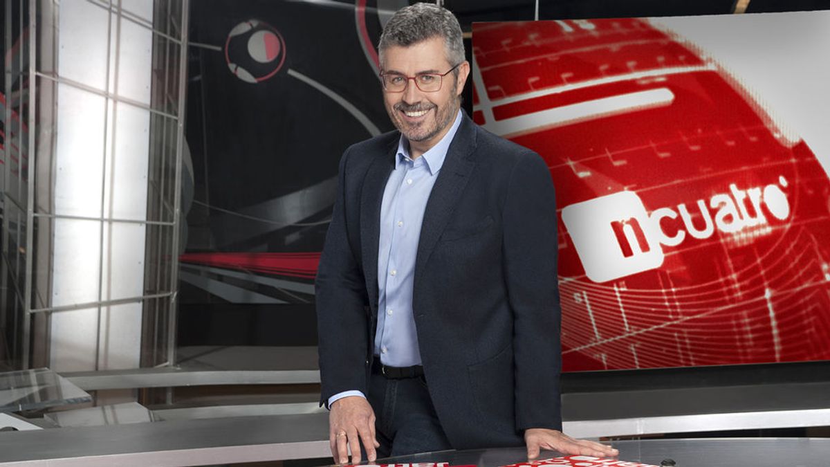 Miguel Ángel Oliver, en el plató de 'Noticias Cuatro'.