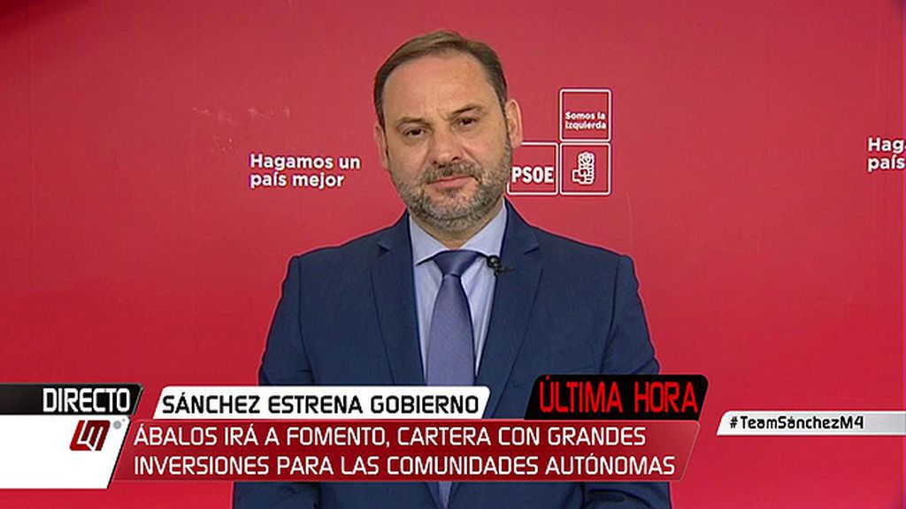 Ábalos, ante la mayoría de mujeres en el nuevo Gobierno: "Lanzamos un mensaje muy potente a la sociedad con el que reivindicamos la igualdad"