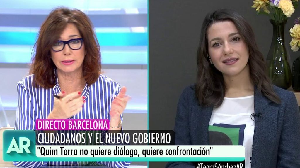Inés Arrimadas: "Torra no quiere dialogo, quiere confrontación"