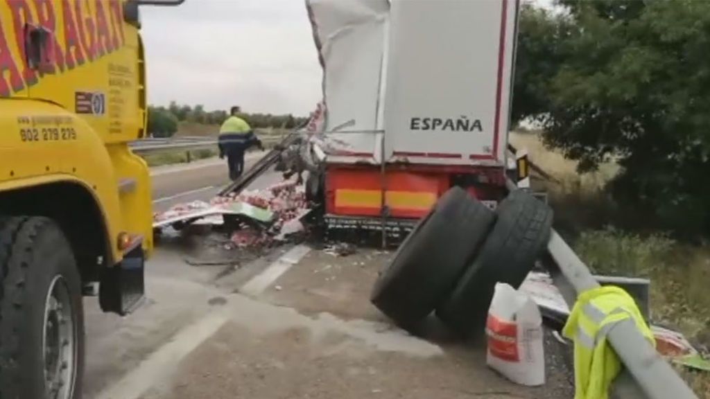 Más de veinte heridos en la colisión entre un autobús y un camión en Madridejos