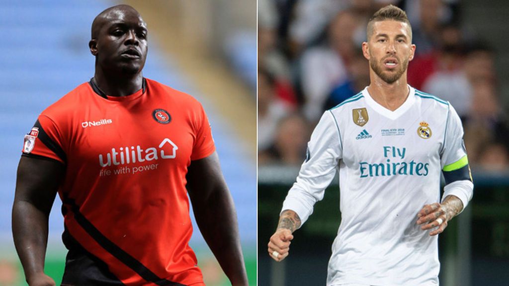 El futbolista Akinfenwa 'amenaza' a Sergio Ramos por su 