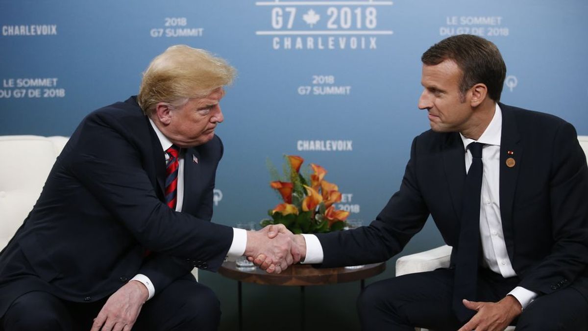 La cumbre del G7: Trump y Macron mantienen una reunión "productiva"