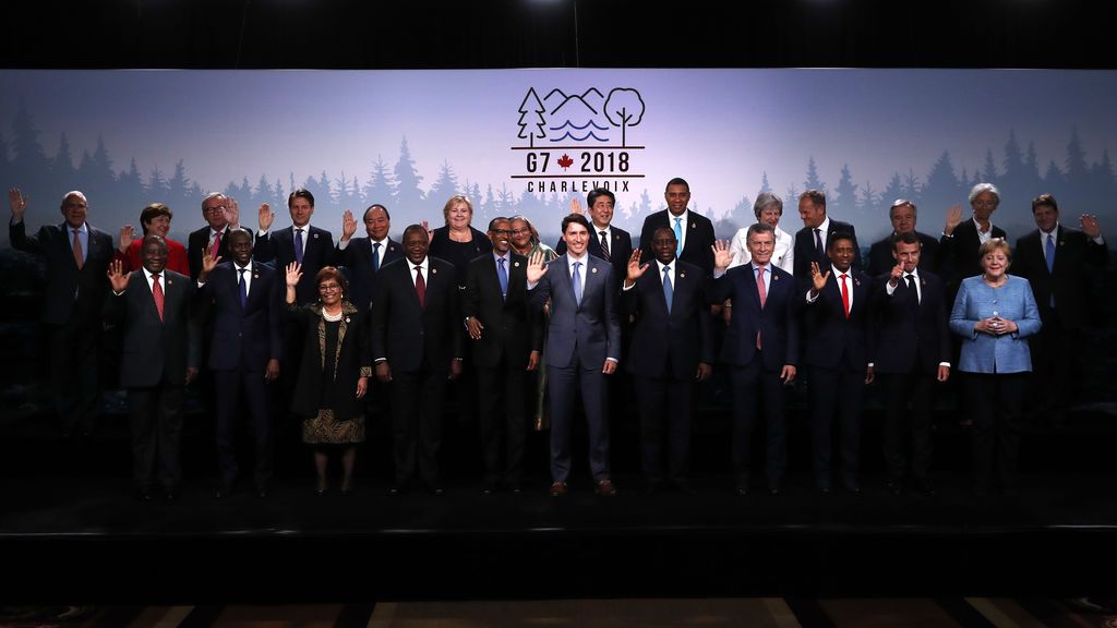 Donald Trump no aparece en la foto de familia en la Cumbre del G7