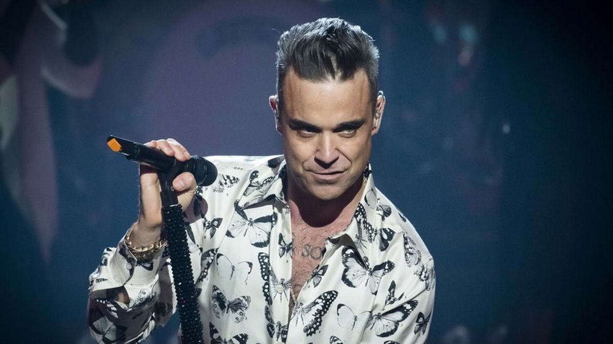 El cantante Robbie Williams, en uno de sus conciertos.
