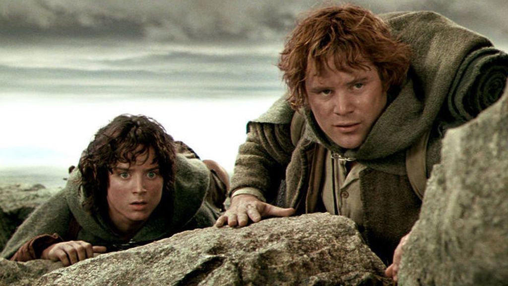 Elijah Wood (Frodo) y Sean Astin (Sam), en 'El señor de los anillos: Las dos torres'.