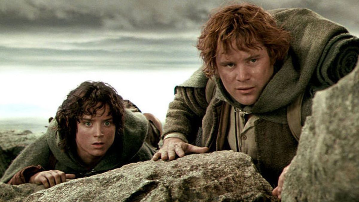 Elijah Wood (Frodo) y Sean Astin (Sam), en 'El señor de los anillos: Las dos torres'.