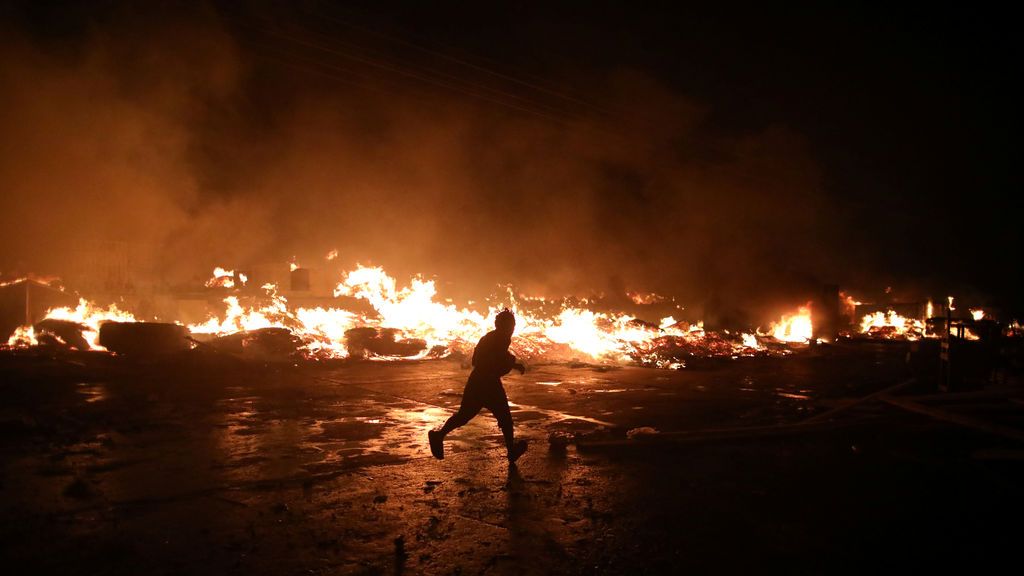 Pánico ante el fuego en Haití