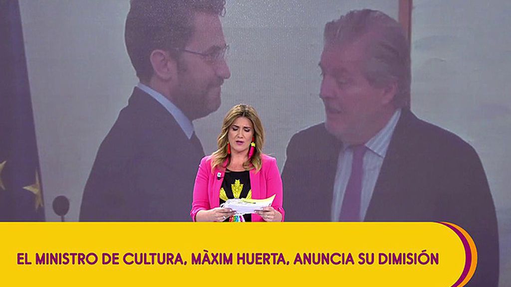 La reacción de ‘Sálvame’ ante la dimisión de Màxim Huerta | Carlota Corredera: “Me quedo con pena”