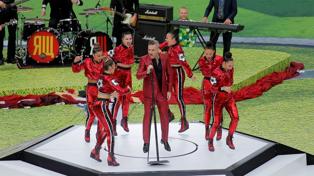 Así fue la actuación íntegra de Robbie Williams en la ceremonia de inauguración del Mundial de Rusia