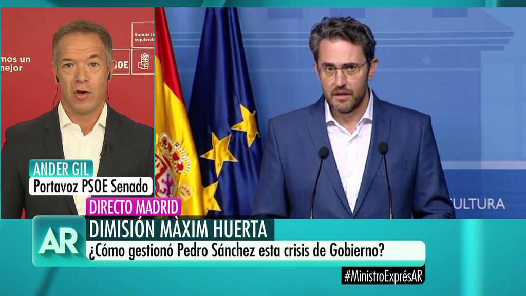 Ander Gil: Màxim Huerta asumió en primera persona una responsabilidad, algo que no hizo el  PP "