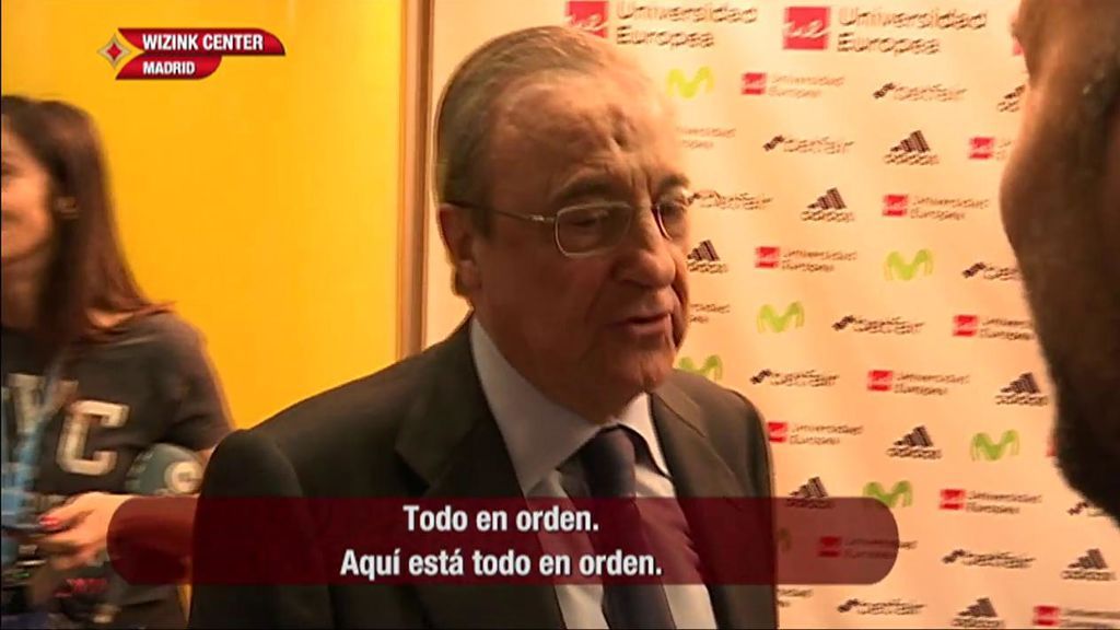 Florentino Pérez responde a la prensa: “Aquí está todo en orden”