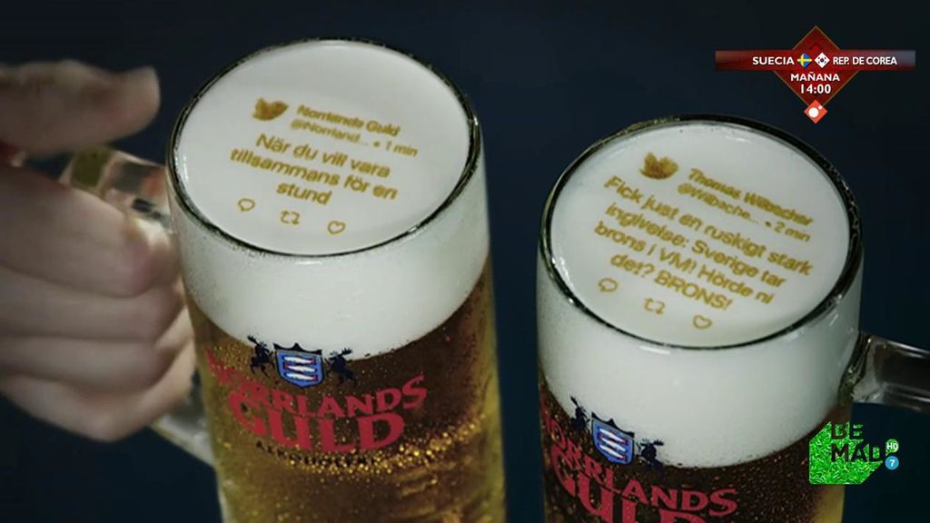 Locura por el Mundial: Imprimen tu tweet sobre la Copa del Mundo en la espuma de tu cerveza