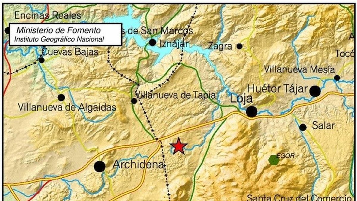 Un terremoto de 4.1. sacude levemente Granada con epicentro en Loja