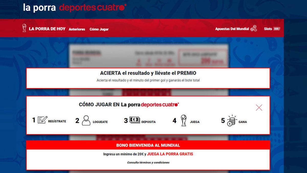 ¡Siguiente asalto mundialista para la Selección y en la Porra de Deportes Cuatro! ¡Siguiente asalto mundialista para la Selección y en la Porra de Deportes Cuatro!