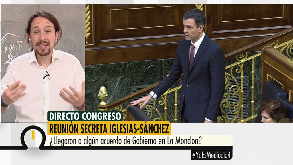 Pablo Iglesias, tras su reunión 'secreta' con Sánchez: "Tiene que elegir si se entiende con la derecha o con nosotros"