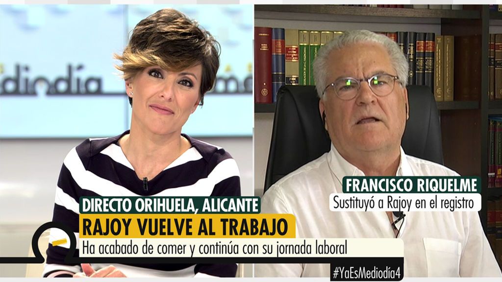Francisco, el hombre que hasta ahora ocupaba el puesto de Rajoy en el registro: "Le he dicho que estoy aquí si me necesita"