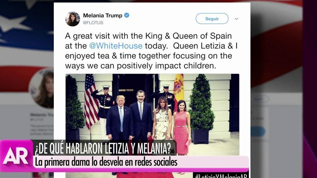 Melania Trump cuenta en redes sociales de lo que habló con Doña Letizia