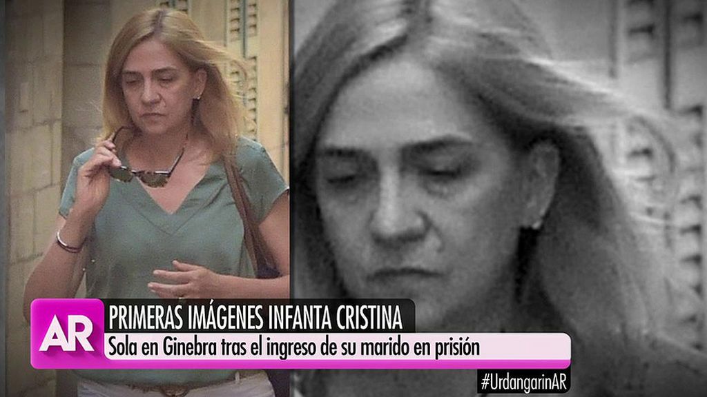 Primeras imágenes de la infanta Cristina tras el ingreso de su marido Iñaki Urdangarín en prisión