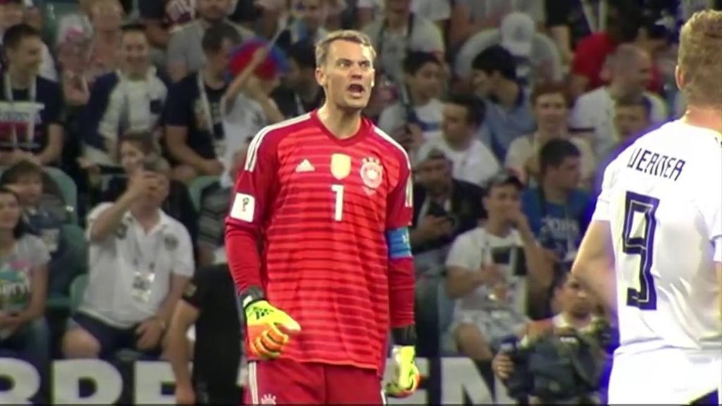 La arenga de Neuer al equipo tras encajar el gol de Suecia y estar con pie y medio fuera del Mundial