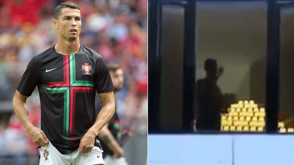 ¡Quiero dormir! Cristiano se asoma a la ventana de su hotel de madrugada para pedir a los aficionados de Irán que... dejen de hacer ruido