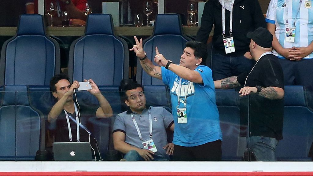Esto no son 'MEMES': Así vivió Maradona la victoria de Argentina ante Nigeria