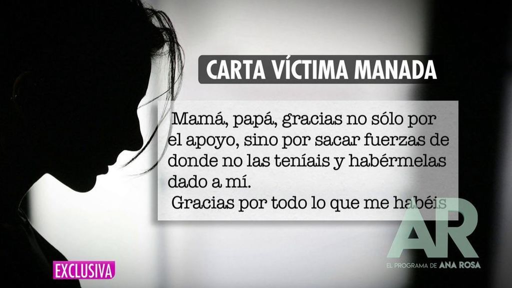 Las primeras palabras de la víctima de 'La Manada' en una carta a El Programa de Ana Rosa