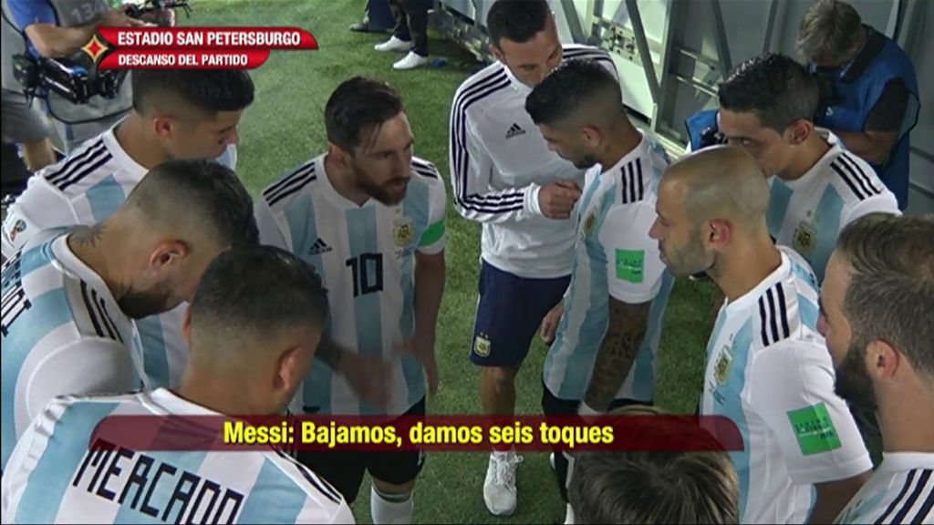 Las palabras de Messi en la arenga a sus compañeros en el descanso del Nigeria - Argentina