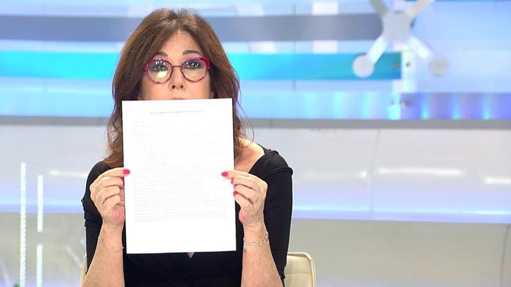 Ana Rosa lee la carta de la víctima de 'La Manada': "Aunque penséis que no os van a creer, denunciad"
