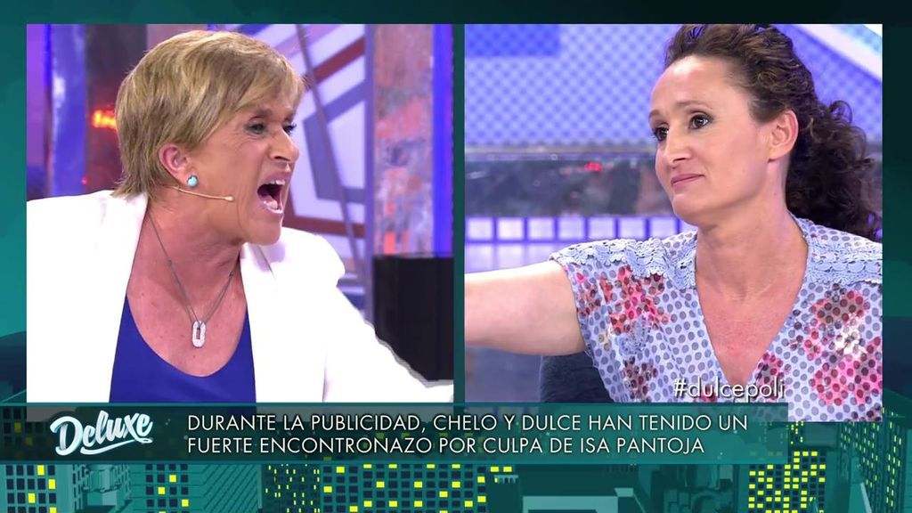 Dulce asegura que Chelo le dijo a la Pantoja "me pones", tienen un encontronazo y Patiño se pone seria