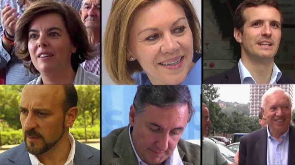Los candidatos del PP, con la espadas en alto por la sucesión de Rajoy