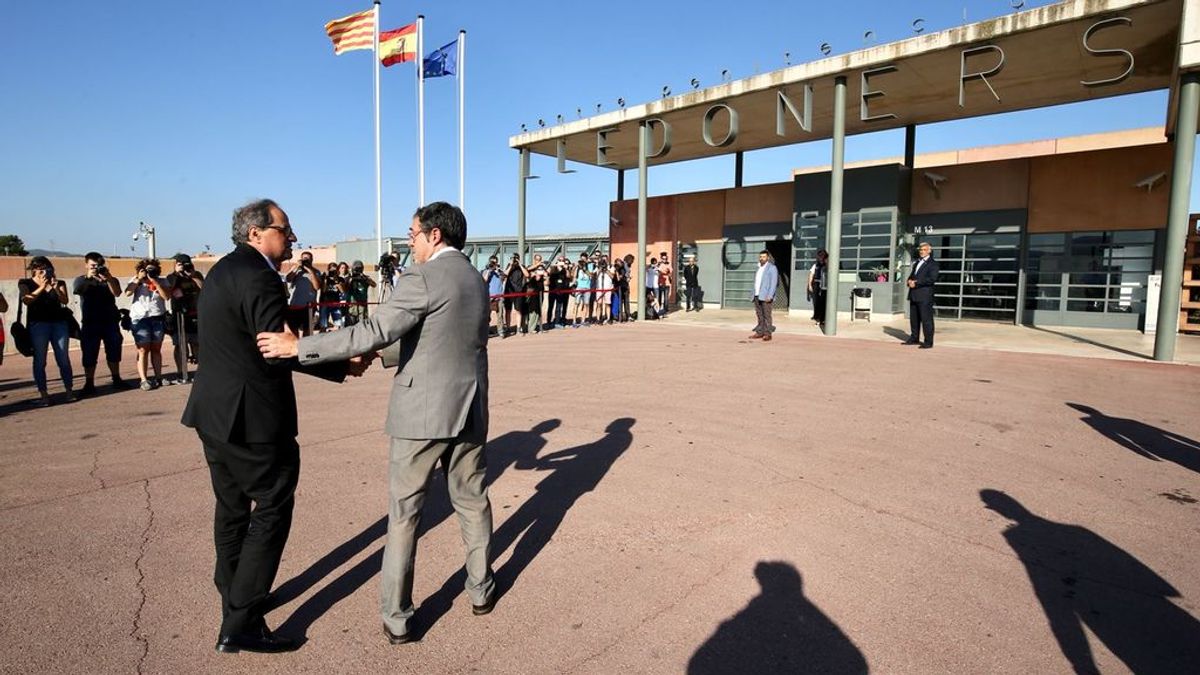 Torra visita a Junqueras, Romeva, Sànchez y Cuixart en la cárcel barcelonesa de Lledoners