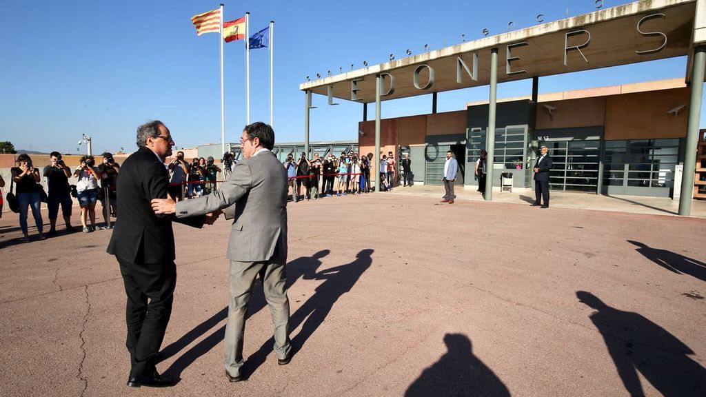Torra visita a Junqueras, Romeva, Sànchez y Cuixart en la cárcel barcelonesa de Lledoners