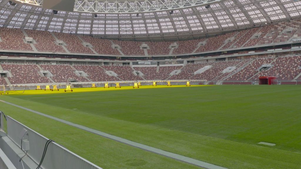 Pisamos el césped del Estadio Luzhnikí, donde se jugará la final del Mundial el próximo 15 de julio
