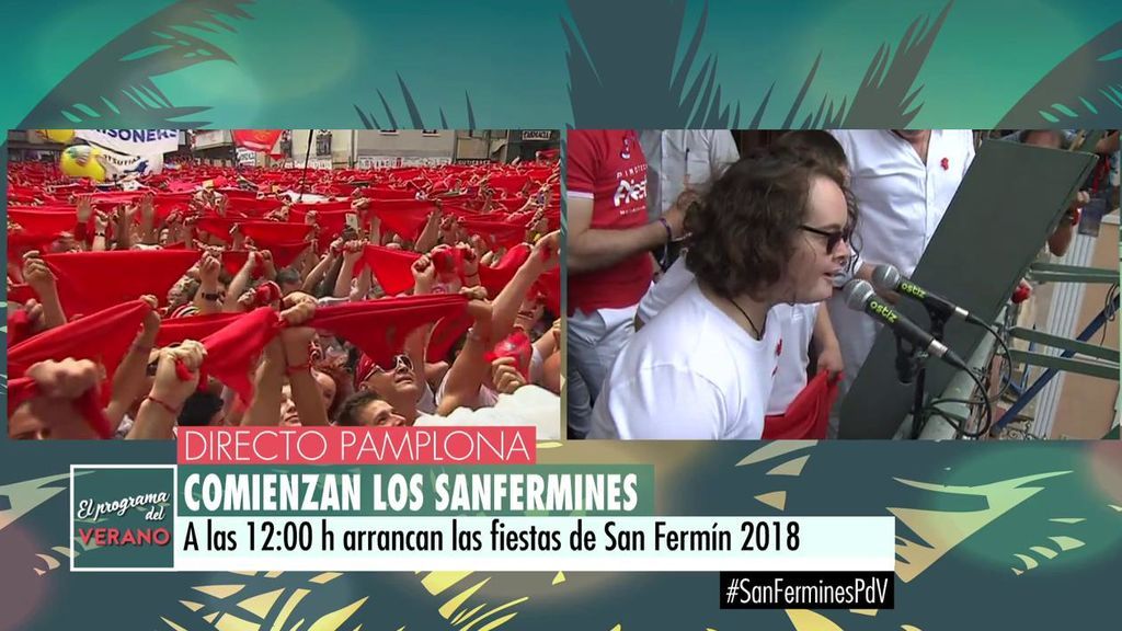 El chupinazo que da comienzo a los Sanfermines 2018, de la mano de Leire e Ibai