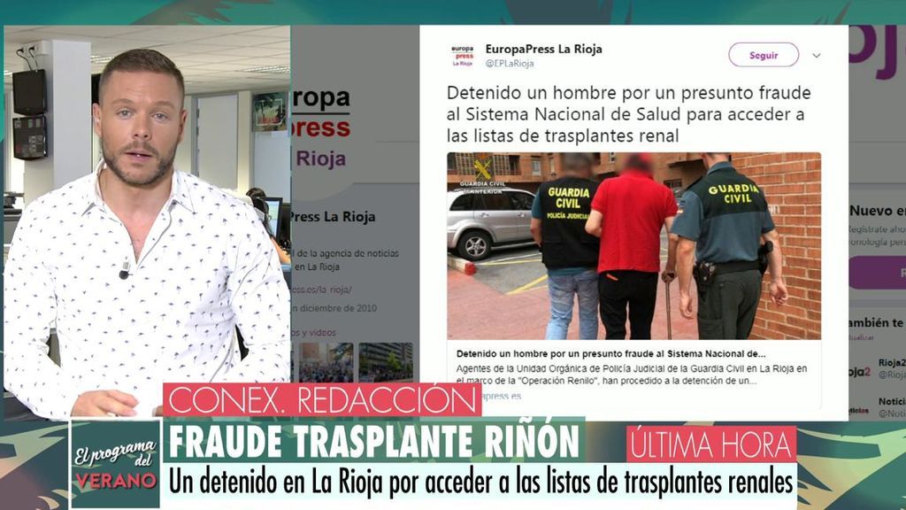 Un detenido en La Rioja por acceder a las listas de trasplantes renales