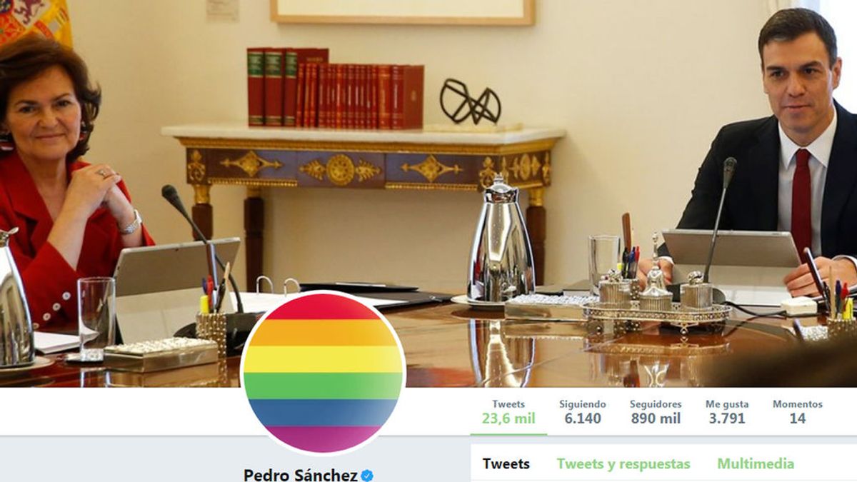 Pedro Sánchez actualiza su perfil por el Orgullo