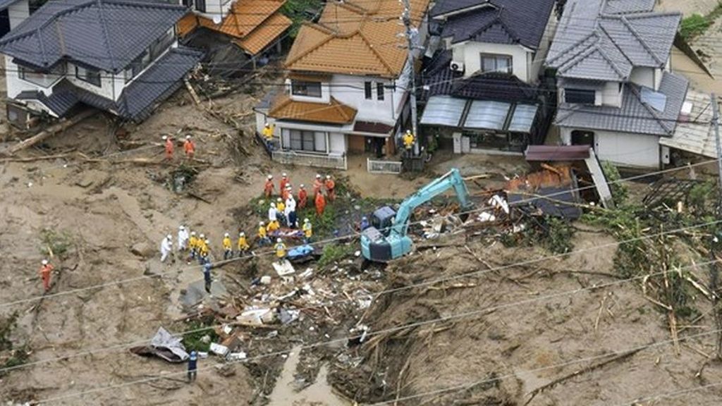 85 muertos y medio centenar de desparecidos en Japón por las fuertes lluvias