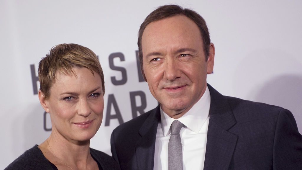 Robin Wright y Kevin Spacey en el estreno de 'House of Cards' en 2013.