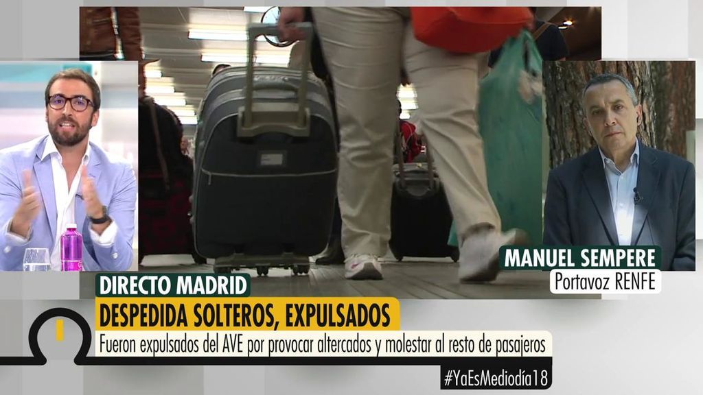 Los miembros de una despedida de soltero expulsados del AVE