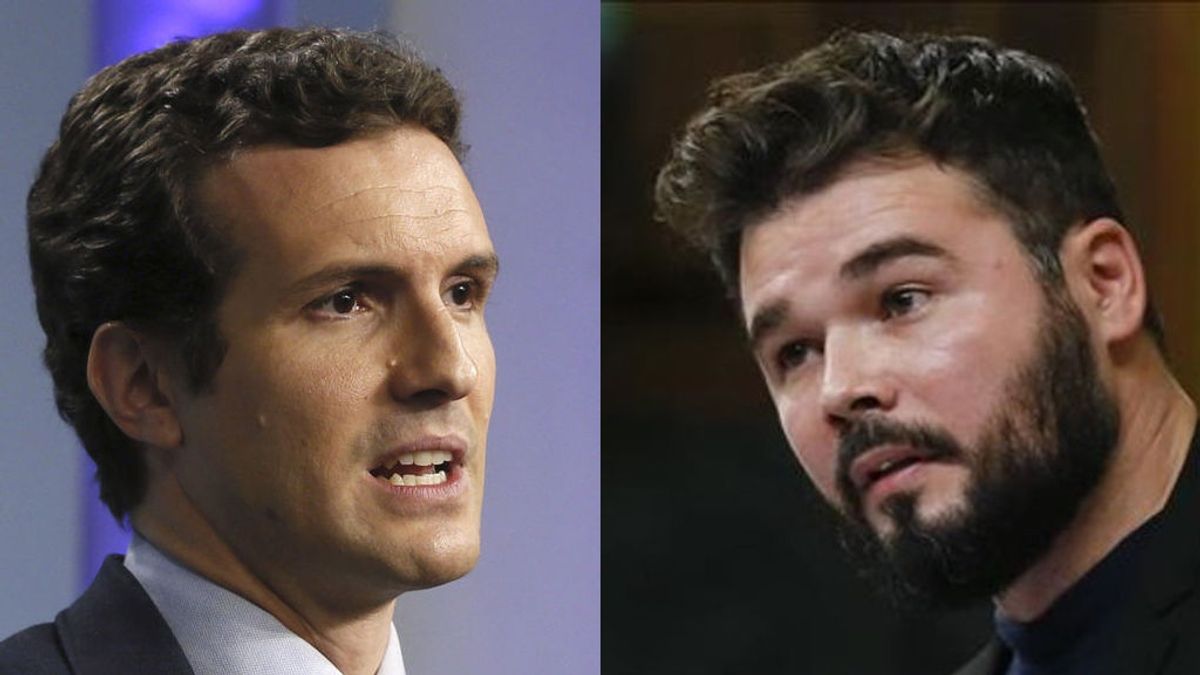 Rufián cree que Pablo Casado es "un buen candidato para La Falange" Rufián cree que Pablo Casado es "un buen candidato para La Falange"